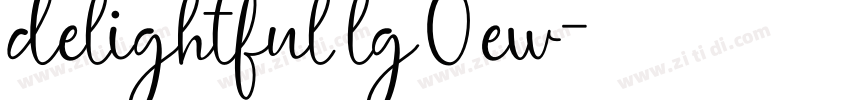 delightful lg0ew字体转换